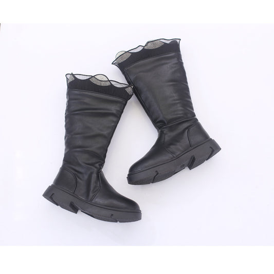 Botas Infantiles de Cuero con Forro de Algodón y Cachemira - Image 2