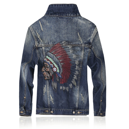Jeans Slim Fit Rasgados con Bordados para Hombre - Image 2