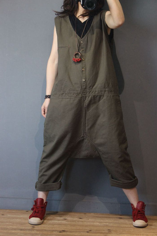 Jumpsuit Suelto sin Mangas de Corte Casual - Image 2