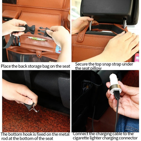 Organizador de Asiento de Auto con Almacenamiento Multifuncional - Image 2