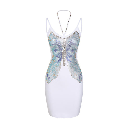 Vestido Mini Bandage con Espalda Butterfly Diamond - Image 2