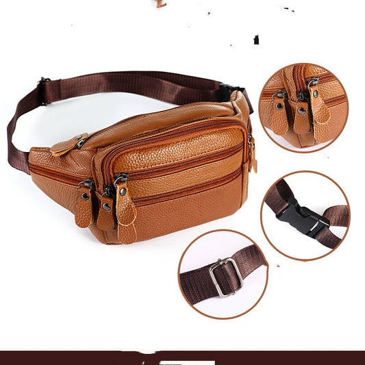 Bolsa de Cintura de Cuero para Hombre Impermeable Multifuncional - Image 2