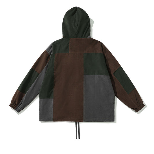Chaqueta Hoodie de Montaña con Bloques de Color en Pana - Image 2
