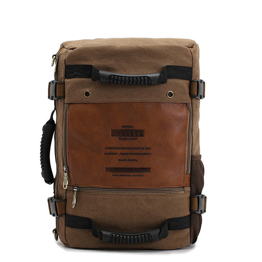 Mochila de Lona para Hombre - Backpack de Viaje y Trabajo con Compartimento Laptop - Image 2