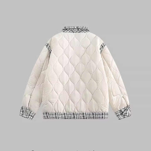 Abrigo Acolchado de Algodón Estilo Clásico con Patrón de Cuadrícula - Image 2