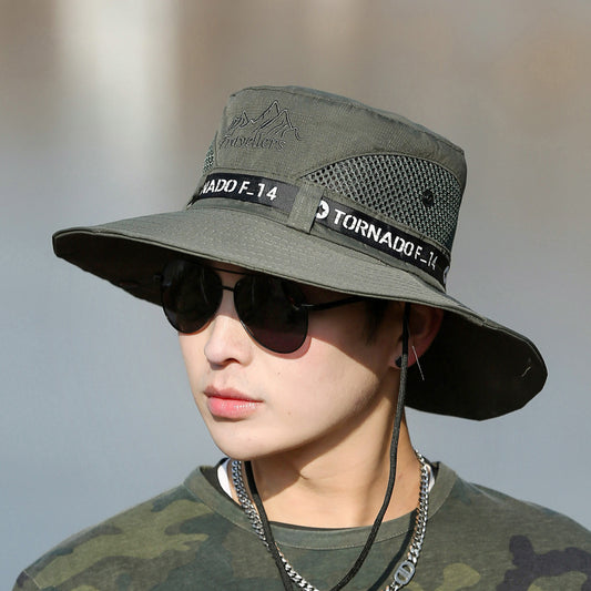 Gorra de Visera Ancha Transpirable para Pesca y Montaña - Protección Solar para Hombre - Image 2