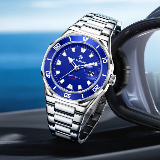 Reloj de Cuadrante Grande para Hombre - Estilo Empresarial con Movimiento de Cuarzo - Image 2