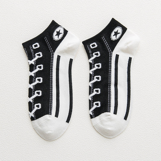 Calcetines Deportivos de Algodón Peinado Transpirables - Corte Bajo Unisex Primavera Verano - Image 2