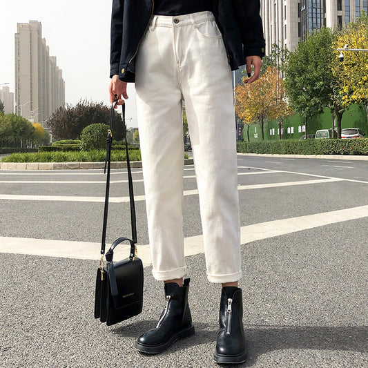 Pantalones Jeans Rectos Talle Alto Estilo Coreano Pierna Ancha - Image 2