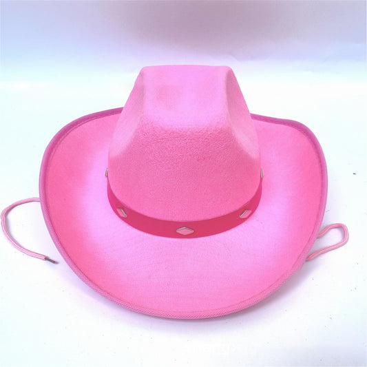 Sombrero Vaquero Infantil de Fieltro Poliéster con Ala Grande - Image 2