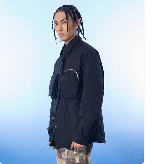 Chaqueta de Algodón Manga Larga para Hombre - Colores Sólidos - Image 2