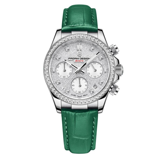 Reloj de Acero Inoxidable para Mujer con Diamantes y Calendario Luminoso - Image 2