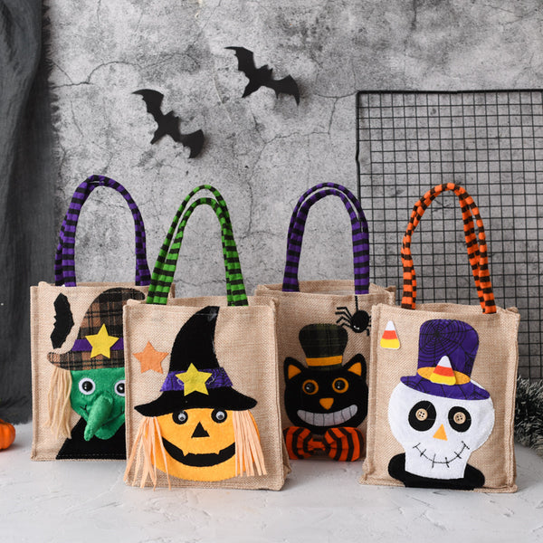 Bolsa de Tela Reutilizable para Dulces de Halloween