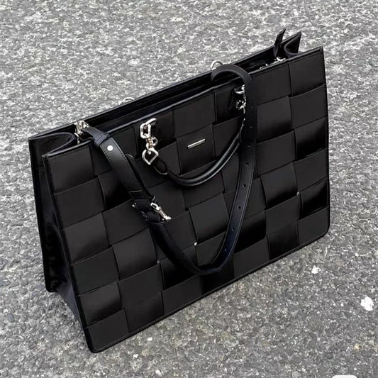 Bolso Mensajero Tejido de Gran Capacidad para Mujer - Image 2