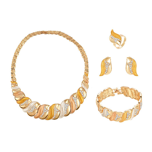 Juego de Collar y Aretes de Aleación - Conjunto Elegante de 4 Piezas - Image 2