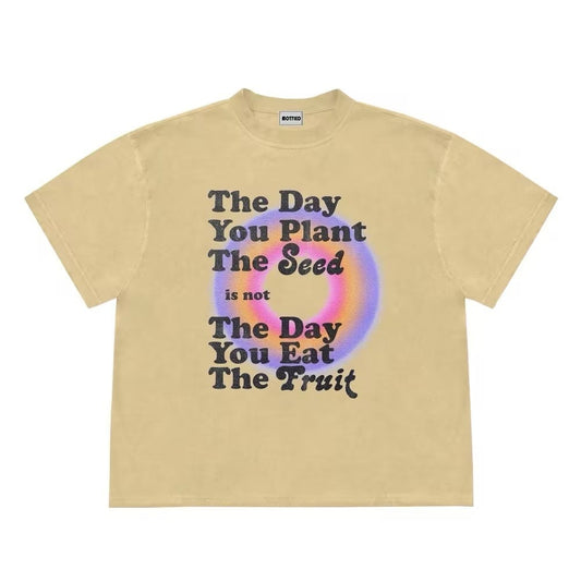 Playera Retro Hip Hop con Letras Americanas - Image 2