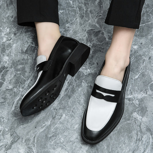 Zapatos Casual de Cuero Estilo Británico-Coreano sin Cordones - Image 2