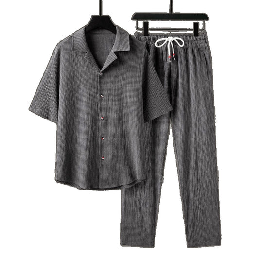 Conjunto Deportivo Casual Hombre Manga Corta Estilo Chino Premium - Image 2