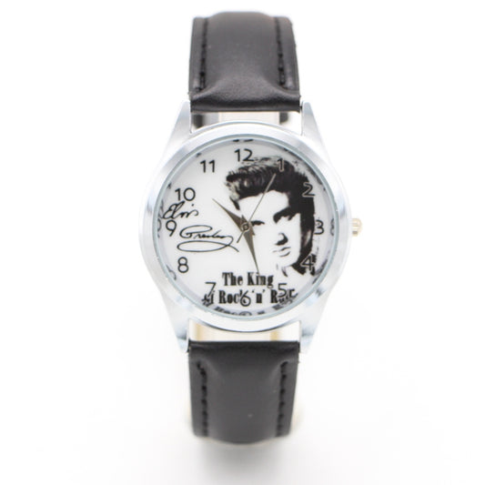 Reloj de Cuarzo Casual Unisex con Patrón Elvis y Correa Ajustable - Image 2