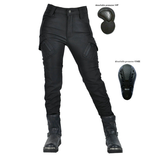 Pantalones de Ciclismo Impermeables con Forro Polar Acolchado y Protección Antigolpes - Image 2