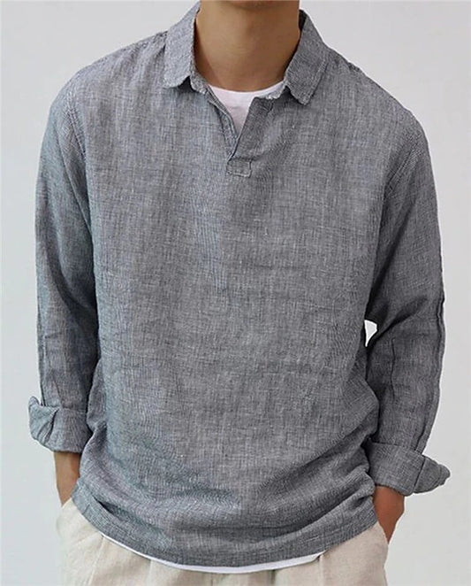 Camisa Pullover Oversize para Hombre - Manga Larga Casual Verano - Image 2