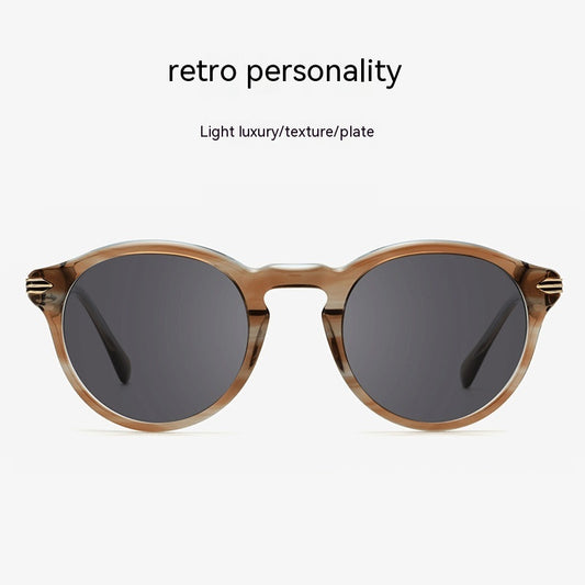Gafas de Sol Retro Japonesas para Hombre - Montura Redonda con Protección UV - Image 2
