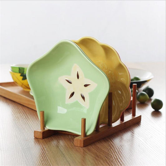 Plato de Cerámica Decorativo con Diseño de Frutas 8 Pulgadas - Image 2