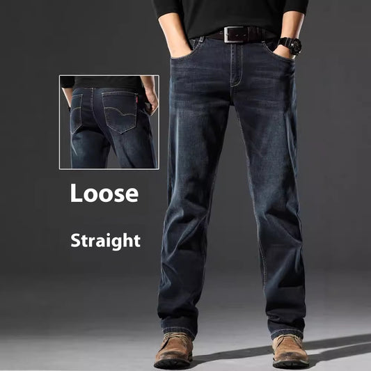 Jeans Rectos Elásticos para Hombre - Primavera Otoño Fit Cómodo - Image 2