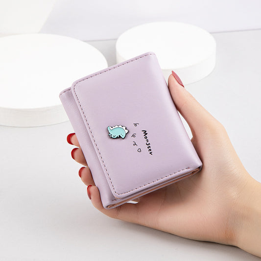 Billetera Corta Estilo Coreano para Mujer con Cierre y Monedero Adorable - Image 2