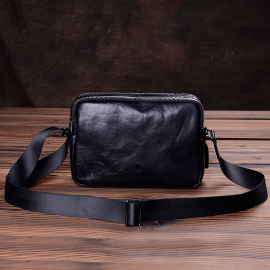 Bolso de Cuero Genuino para Hombre - Bandolera Retro Artesanal - Image 2