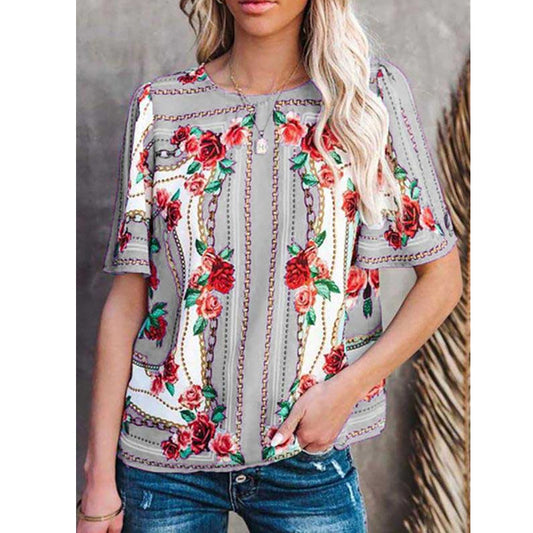 Playera Estampada Cuello Redondo Manga Corta para Mujer - Image 2