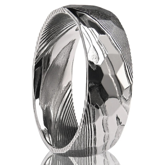 Anillo Blanco de Superficie Curva para Hombre - Image 2