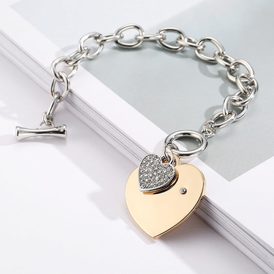 Pulsera de Diamantes con Corazón de Durazno - Image 2