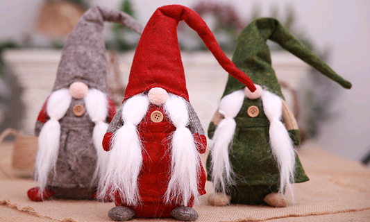 Muñeco Navideño Europeo sin Rostro - Decoración de Anciano Barbudo - Image 2