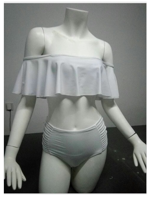 Bikini de Cintura Alta con Un Hombro y Abertura para Mujer - Image 2