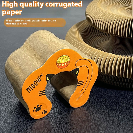 Rascador Plegable para Gatos con Pelota Magnética y Tablero Intercambiable - Image 2