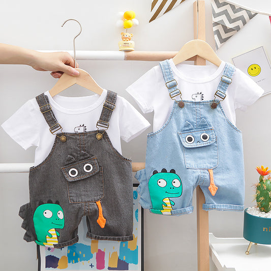 Conjunto Infantil Dos Piezas con Babero - Playera Cuello Redondo Manga Corta - Image 2