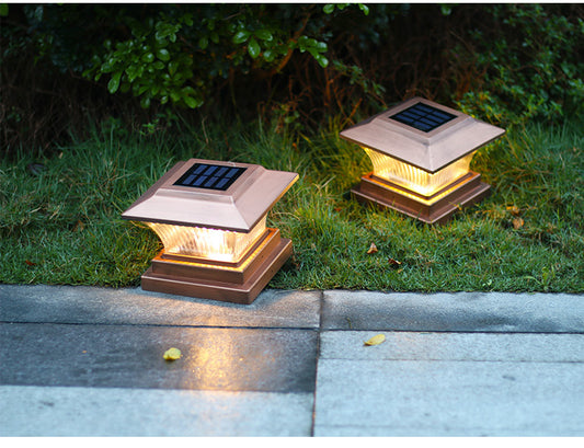 Lámpara Solar para Poste con Linterna Frontal - Image 2