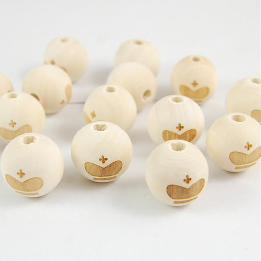 Cuentas de Madera Grabadas a Láser para Joyería DIY - Image 2
