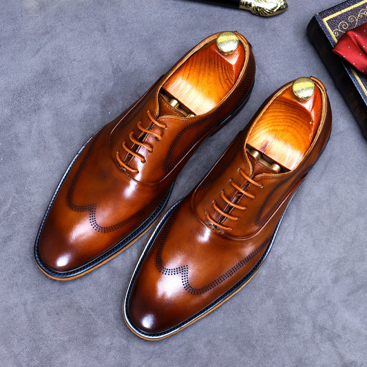 Zapatos de Cuero Británicos Retro con Forro de Ante - Elegancia Clásica para Negocios - Image 2