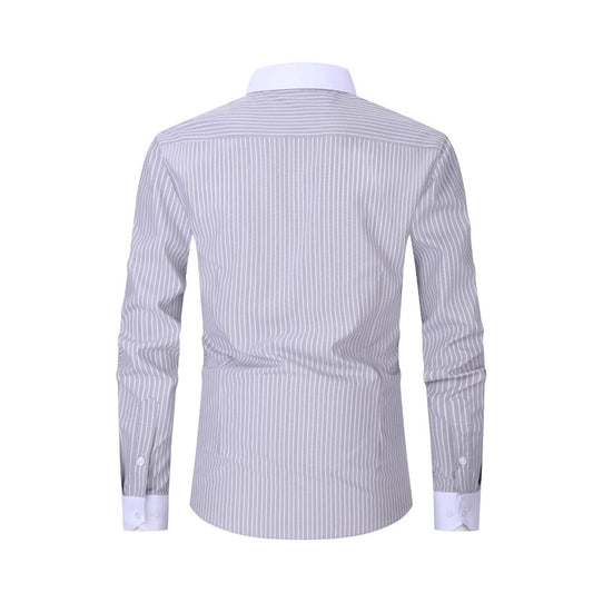 Camisa Rayada de Verano para Hombre Talla Grande - Image 2