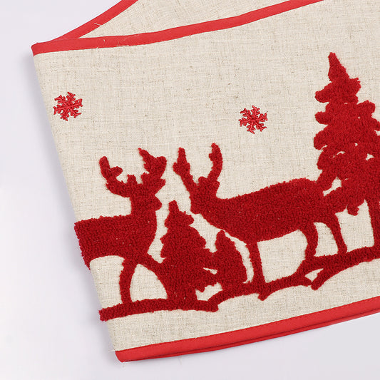 Falda Protectora para Árbol Navideño con Diseño de Reno Plegable - Image 2