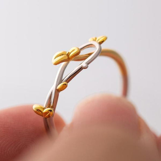 Anillo de Plata Esterlina Flor de Loto Ajustable - Diseño Minimalista Coreano - Image 2