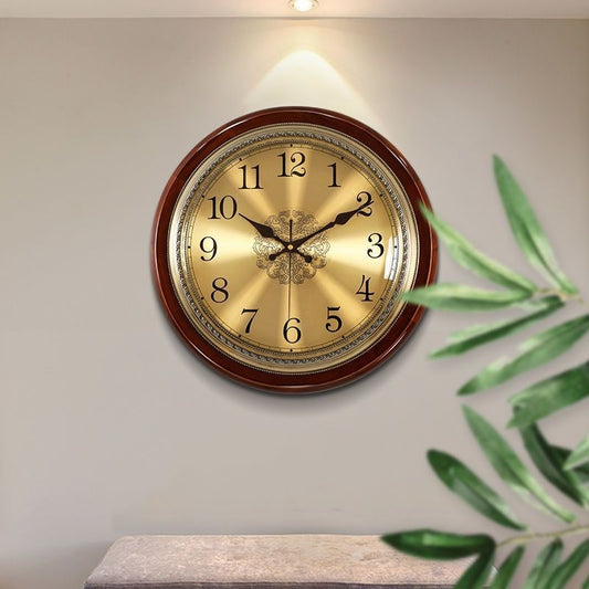 Reloj de Pared Elegante en Madera Maciza - Diseño Moderno Cuarzo - Image 2