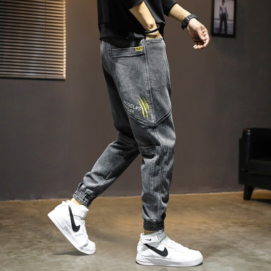 Pantalones Vaqueros Harem Tipo Cargo Tendencia Otoño Hombre - Image 2