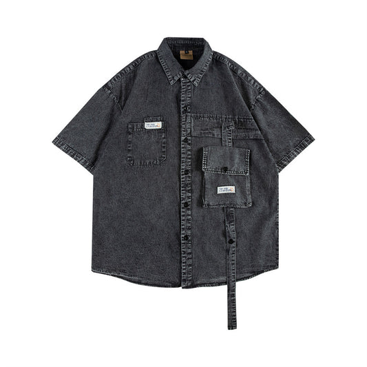 Camisa Cardigan Suelta Estilo Americano con Solapa - Image 2