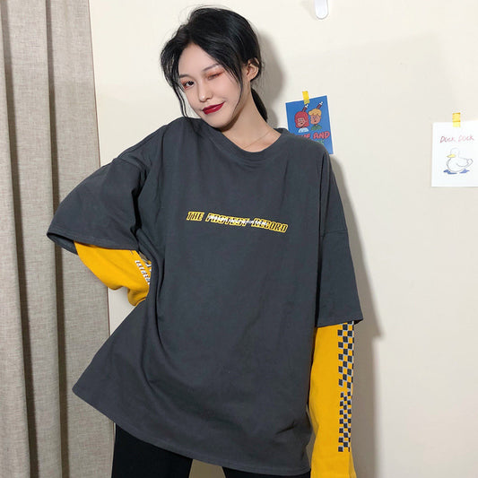 Blusa de Transición Otoñal con Efecto Capas - Camiseta Larga para Mujer - Image 2
