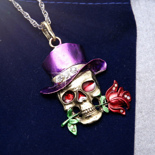 Collar de Calavera Vintage Engastado en Diamantes - Image 2