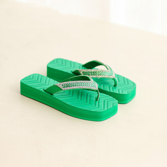 Sandalias Planas con Strass y Suela Gruesa Confort Total - Image 2