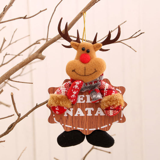 Campanas Navideñas de Tela y Madera - Adornos Colgantes Pequeños - Image 2